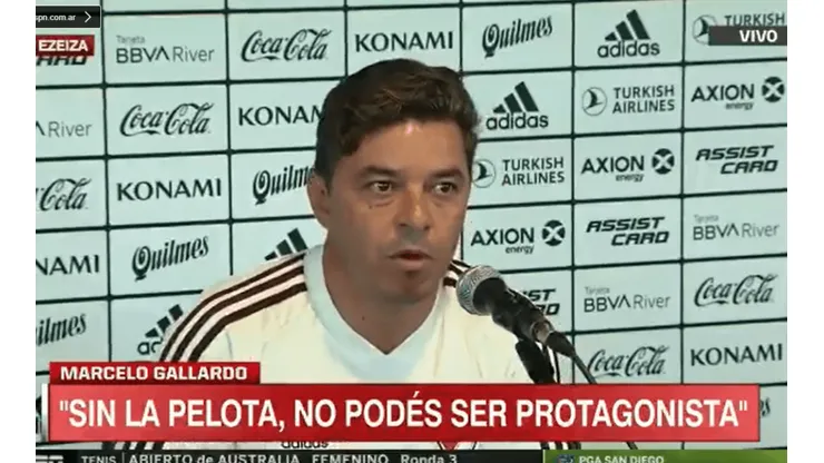 Gallardo, a un periodista: "Me sorprende que vos me hagas esa pregunta"
