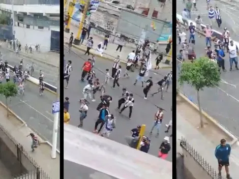 Hinchas de Alianza se tiraron piedras en las afueras de Matute