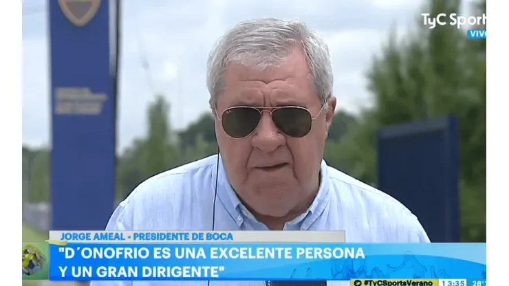 Ameal sobre D'Onofrio: "Es un excelente dirigente, buena persona"