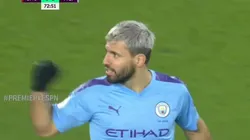 El festejo de Sergio Agüero.