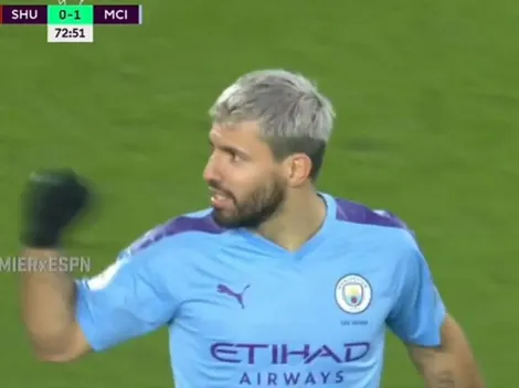 Nunca falla: Agüero entró por Gabriel Jesús y a los cinco minutos metió el primero