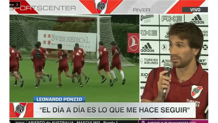Ponzio: "Mi idea es seguir en River y retirarme acá"