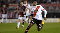 Abel Casquete con la camiseta de River Plate.