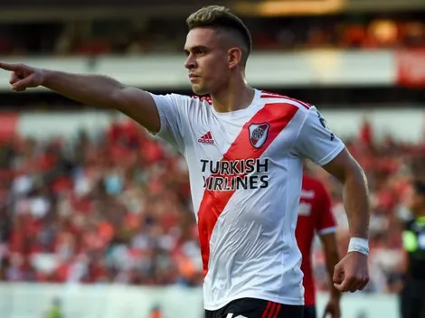 Borré hizo una publicación en Instagram de su doblete y un ex-River lo elogió