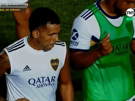 Video: Tevez y Fabra metieron saludo nuevo con bailecito