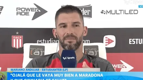 A Andujar no le importó nada: "Ojalá que Gimnasia se salve"