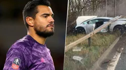 Se accidentó Sergio Romero yendo a entrenar con Manchester United