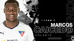 Así fue presentado Caicedo en Liga de Quito.