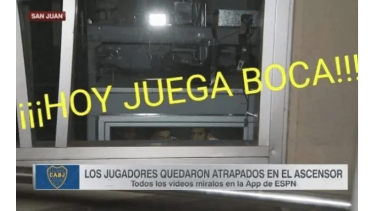 Ya llegaron: los memes de los jugadores de Boca atrapados en un ascensor