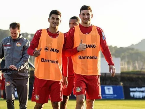 Inseparables: Alario metió fotón con Palacios en pleno entrenamiento