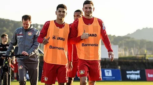 Inseparables: Alario metió fotón con Palacios en pleno entrenamiento