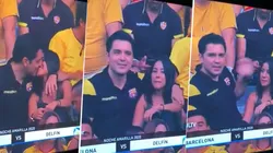 Se estaban besando, aparecieron en la pantalla del estadio y la reacción de él dijo todo