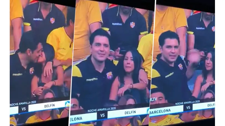 Se estaban besando, aparecieron en la pantalla del estadio y la reacción de él dijo todo