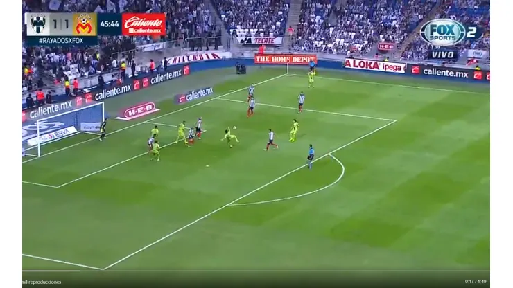 Golazo de tijera de Rocha a Monterrey, para que Morelia pase al frente