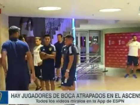 No se puede creer: los jugadores de Boca se quedaron atrapados en un ascensor