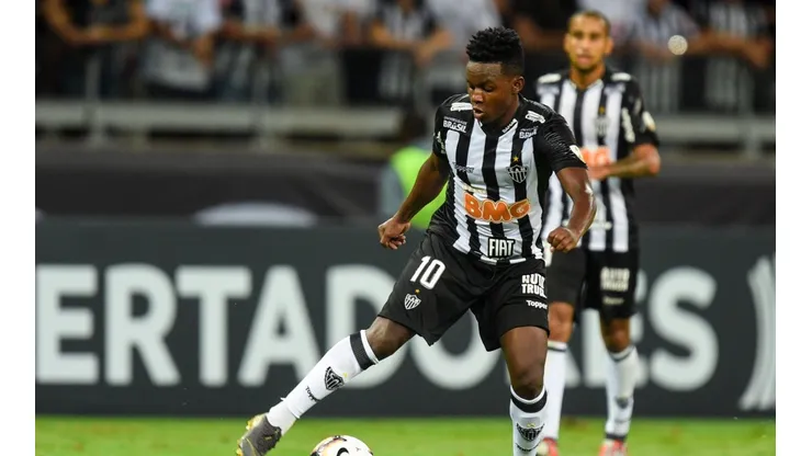 Juan Cazares en un partido de Atlético Mineiro.