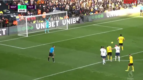 Foto del portero del Tottenham.