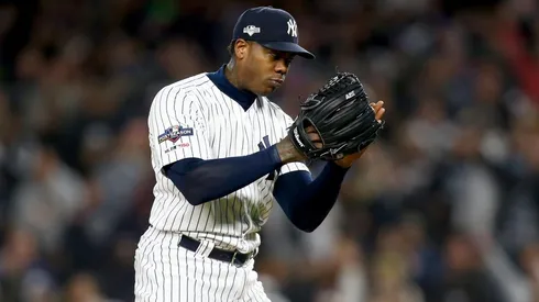 Aroldis Chapman no se quedó atrás y se burló de la situación de los Astros