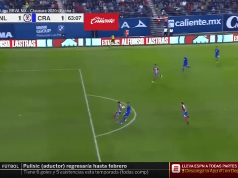 ¡Qué clase! Cabecita Rodríguez descontó para Cruz Azul