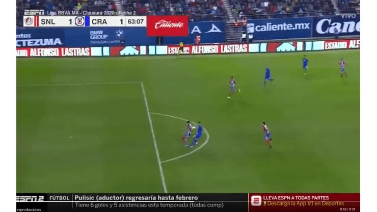 ¡Qué clase! Cabecita Rodríguez descontó para Cruz Azul
