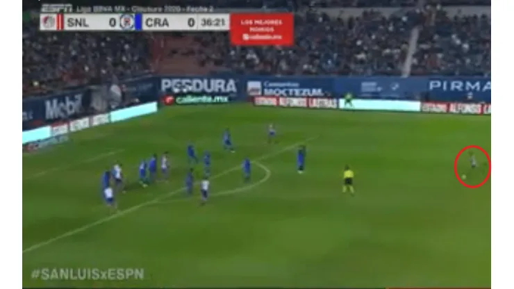 ¡Golazo desde la casa! Reyes abrió la cuenta para San Luis ante Cruz Azul
