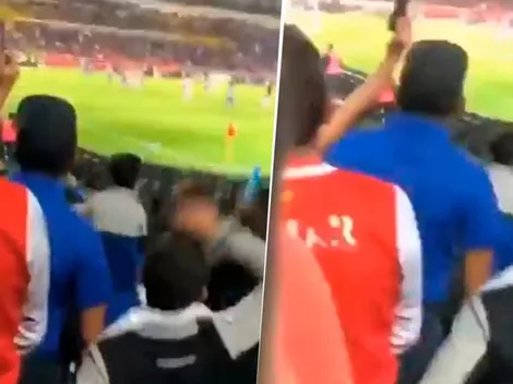 Hincha de Santa Fe salta mientras se oye 'el que no salte es una %$+@ cardenal'