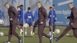 Está para jugar: Setién desplegó su magia durante la práctica de Barcelona