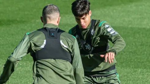 Guido Rodríguez y Diego Lainez en Villamarín