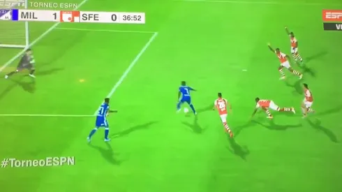 Así fue el gol de Hansel Zapata en el clásico capitalino.