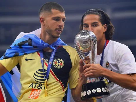 Así fue el reencuentro entre Lainez y Rodríguez