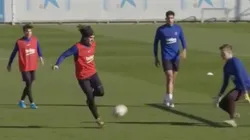 Mírame, Setién: Griezmann clavó un golazo de taco en el entrenamiento