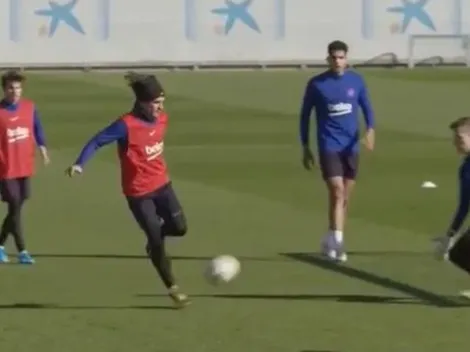 Mírame, Setién: Griezmann clavó un golazo de taco en el entrenamiento