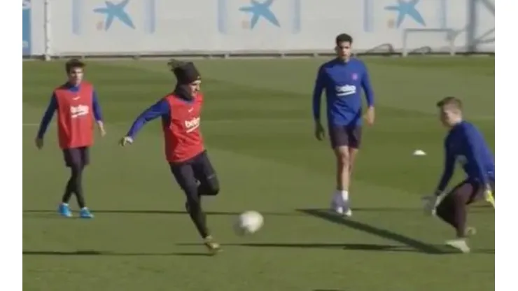 Mírame, Setién: Griezmann clavó un golazo de taco en el entrenamiento