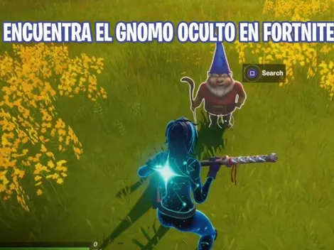 Encuentra el gnomo oculto entre Vista Bonita, una cabaña de madera y una casa grande en Fortnite