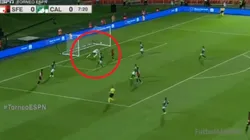 Así fue el error de David González en su debut con el Deportivo Cali.