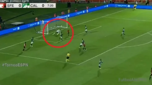 Así fue el error de David González en su debut con el Deportivo Cali.