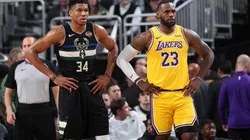 Giannis Antetokounmpo y LeBron James, dos de las más grandes estrellas de la NBA en la actualidad.