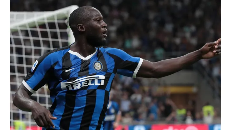 El festejo de Romelu Lukaku, carta goleadora de Inter.