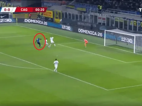 Lukaku no perdonó al Cagliari y a los 22 segundos puso en ventaja al Inter