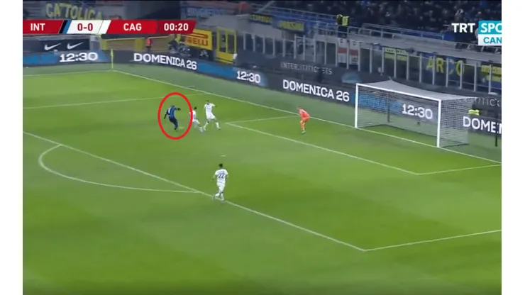 Lukaku no perdonó al Cagliari y a los 22 segundos puso en ventaja al Inter