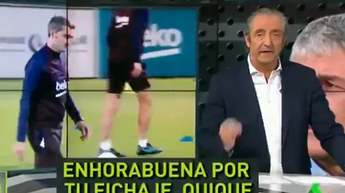 Pedrerol felicitó a Setién y atendió en vivo al presidente del Barcelona