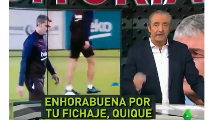 Pedrerol felicitó a Setién y atendió en vivo al presidente del Barcelona
