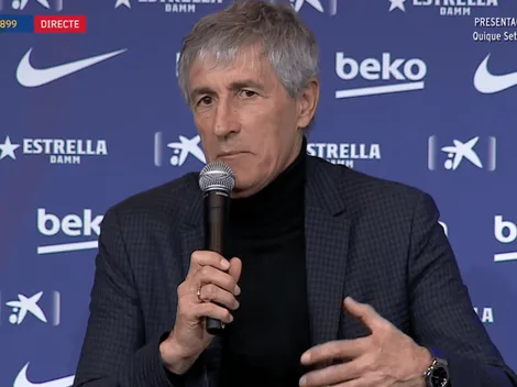 No se puso colorado: Setién llenó de elogios a Messi y al plantel del Barcelona