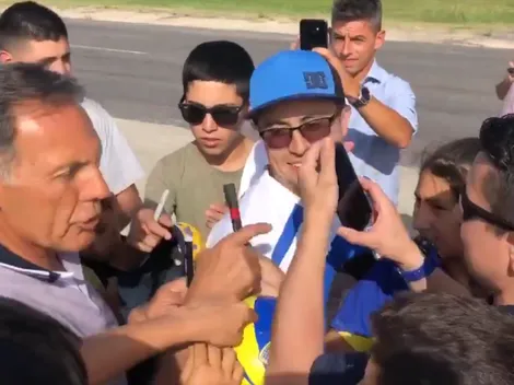 Eso no es Boca: a Russo lo sorprendió un hincha con otra camiseta
