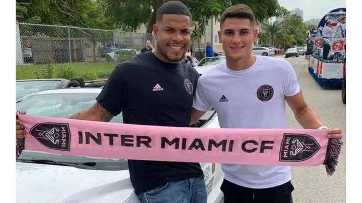 Román Torres y Julián Carranza, presentes en el desfile de Inter Miami.