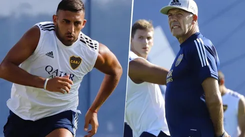 El jugador de Boca que entrenó diferenciado junto a Wanchope este lunes por la mañana