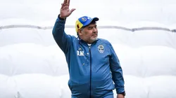 Diego Armando Maradona, entrenador de Gimnasia.