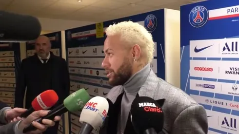 Neymar tras el empate de Paris Saint-Germain.