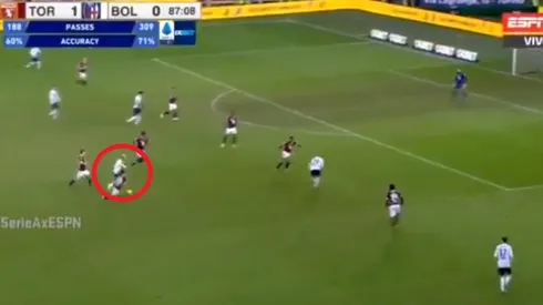 La asistencia de Nicolás Domínguez para Rodrigo Palacio.