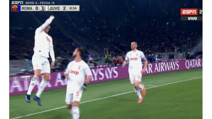 La celebración de Cristiano Ronaldo.